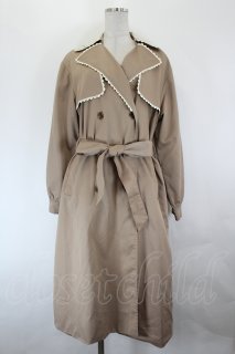 トレンチコート ベージュ axes femme / バイカラーレーストレンチコート ベージュ I-26-07-25