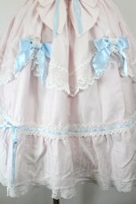 画像3: BABY,THE STARS SHINE BRIGHT / Sweet Heartくみゃちゃんジャンパースカート  ピンクＸサックス I-26-07-25-046-BA-OP-SA-ZI (3)