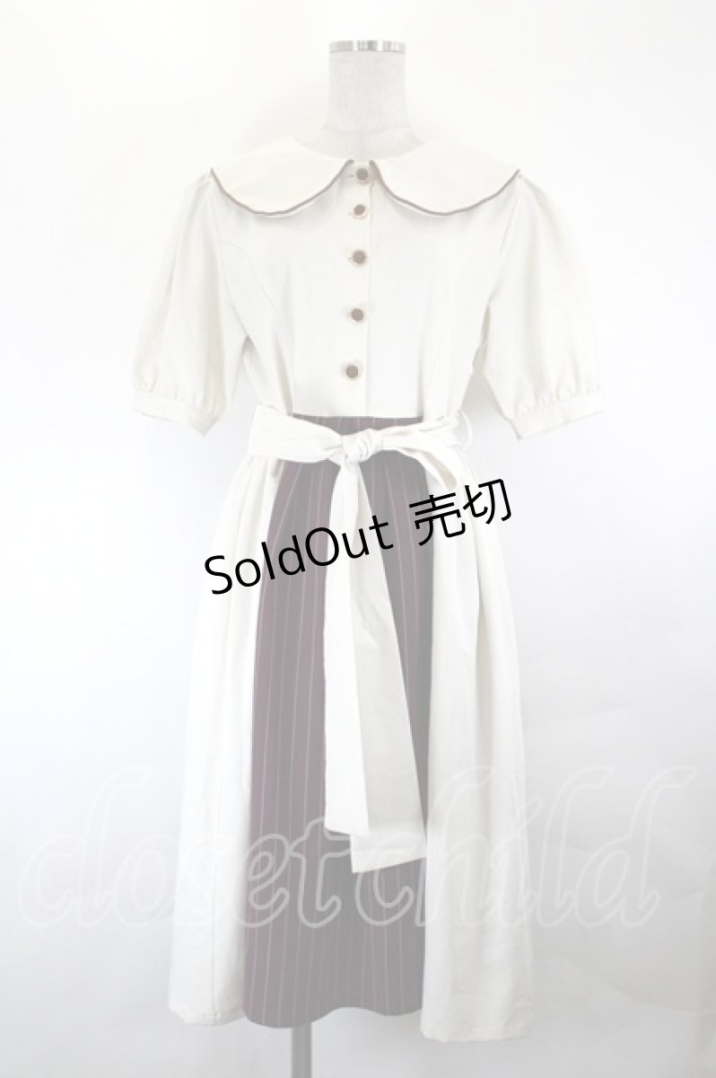 画像1: mayla classic / Giddily Mary Shtel Dress  アイボリーＸボルドー I-26-07-25-049-LO-OP-SA-ZI (1)