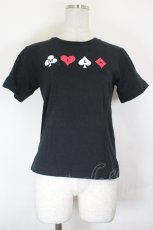 画像1: MILK / トランプロゴ半袖Tシャツ  黒Ｘ白Ｘ赤 I-26-07-25-006-ML-TO-SA-ZI (1)