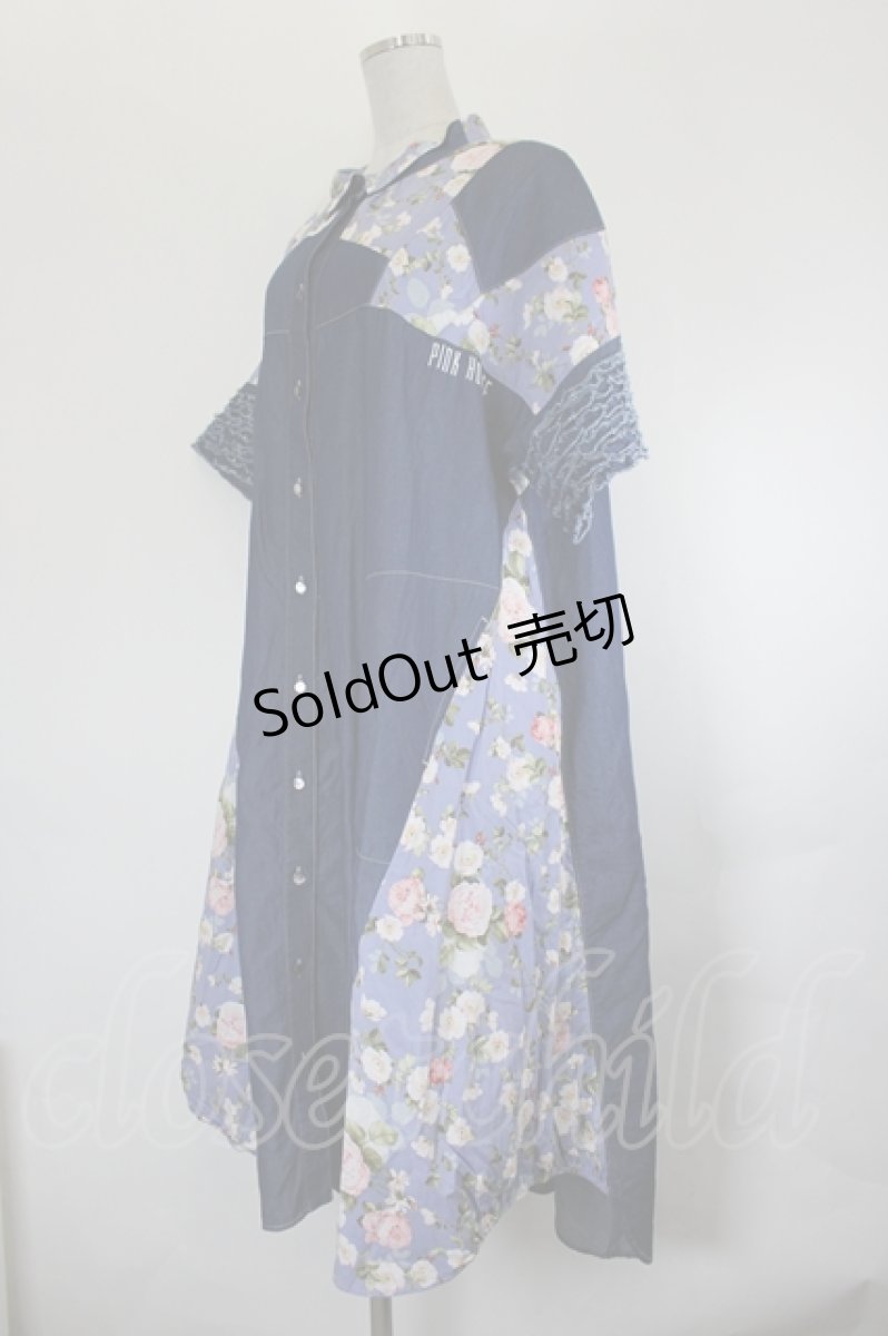 画像2: FRAPBOIS / FRAPBOIS × PINK HOUSE デニムワンピース  ブルー I-26-07-25-063-LO-TO-TE-ZI (2)