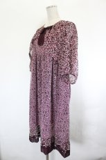 画像2: INGEBORG / ボレロ風花柄シフォンワンピース  ワイン I-26-07-25-065-LO-OP-TE-ZI (2)
