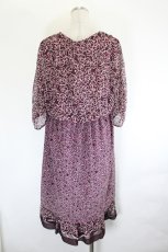 画像3: INGEBORG / ボレロ風花柄シフォンワンピース  ワイン I-26-07-25-065-LO-OP-TE-ZI (3)
