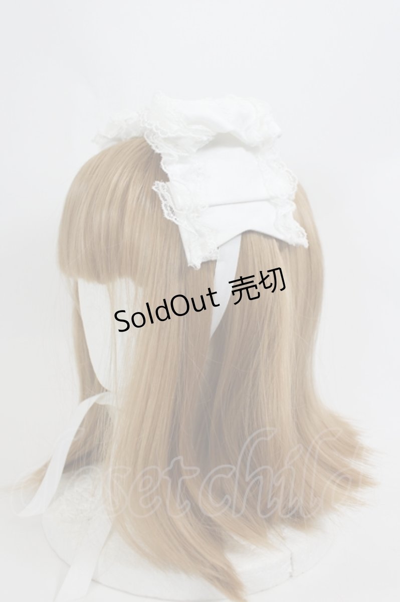 画像2: Angelic Pretty / Dollyヒロインリボンヘッドドレス  白 I-26-07-25-108-AP-AC-TE-ZI (2)