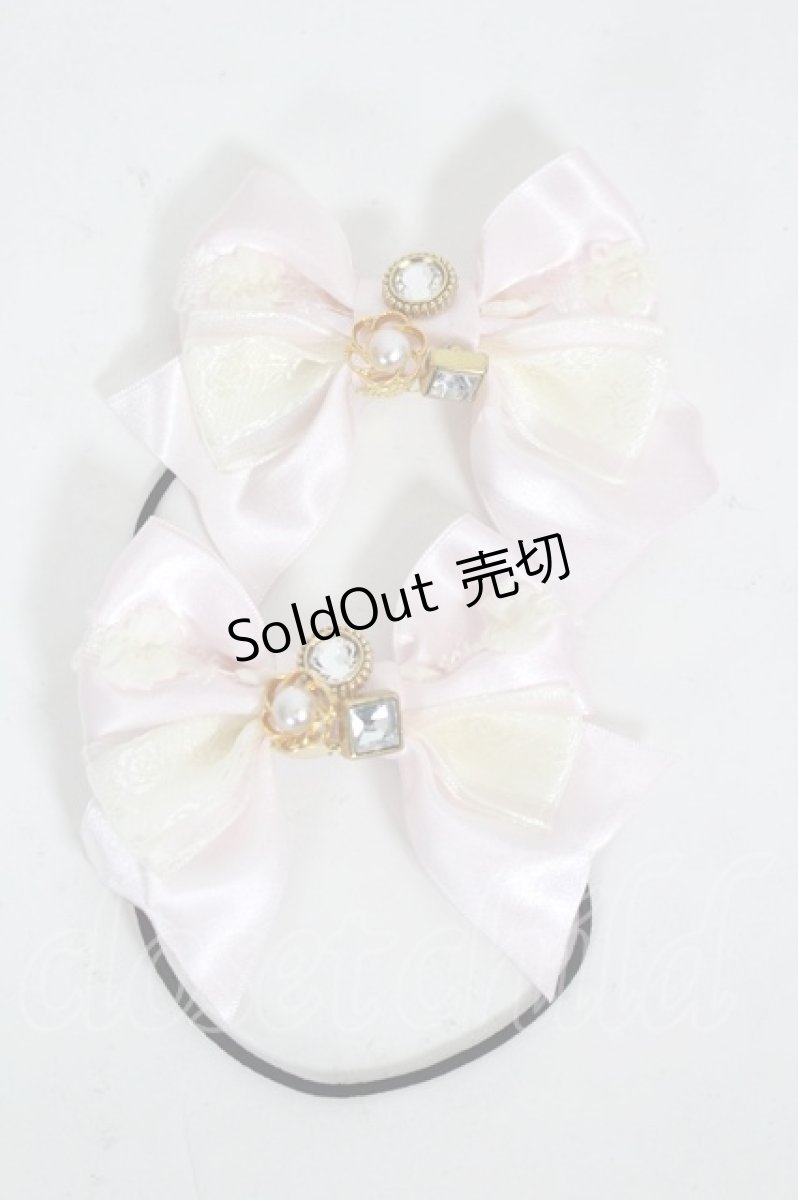 画像1: BABY,THE STARS SHINE BRIGHT / Marie Antoinette petiteリボンゴム  ピンク I-26-07-25-112-BA-AC-TE-ZI (1)