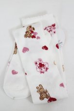 画像2: BABY,THE STARS SHINE BRIGHT / くみゃちゃんのSweet Baby Love Heart柄オーバーニーソックス  白 I-26-07-25-129-BA-ZA-SA-ZI (2)