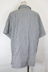 画像2: Physical Drop / タイ付きボーイフレンドワークシャツ  黒Ｘ白 I-26-07-25-003-LO-BL-SA-ZI (2)