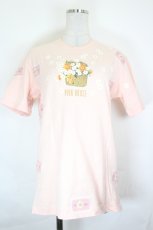 画像1: PINK HOUSE / 雛菊バスケットプリント半袖カットソー  ピンク I-26-07-25-030-LO-TO-SA-ZI (1)