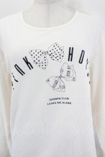 画像4: PINK HOUSE / ロゴリボンカットソー  アイボリーＸ黒 I-26-07-26-032-LO-TO-SA-ZI (4)