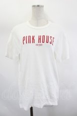 画像1: PINK HOUSE / ロゴプリントカットソー  白Ｘ赤 I-26-07-26-034-LO-TO-SA-ZI (1)