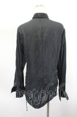 画像2: BPN FOR MEN / 星柄フリルドロストシャツ  黒 I-26-07-26-047-GO-TS-TE-ZI (2)