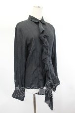 画像3: BPN FOR MEN / 星柄フリルドロストシャツ  黒 I-26-07-26-047-GO-TS-TE-ZI (3)