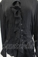 画像4: BPN FOR MEN / 星柄フリルドロストシャツ  黒 I-26-07-26-047-GO-TS-TE-ZI (4)