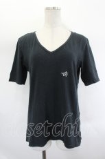 画像1: MILKBOY / ロゴ刺繍半袖カットソー  黒 I-26-07-26-049-MB-TO-SA-ZI (1)