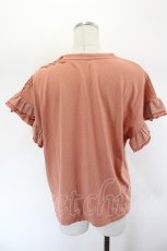 画像2: axes femme / 立体花モチーフレースＴシャツ  オレンジ I-26-07-26-007-AX-TO-TE-ZI (2)