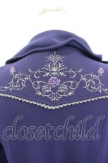 画像6: Ozz Croce / 後ろローズ刺繍フリルロングジャケット  ネイビー I-26-07-26-059-OO-JA-SA-ZI (6)