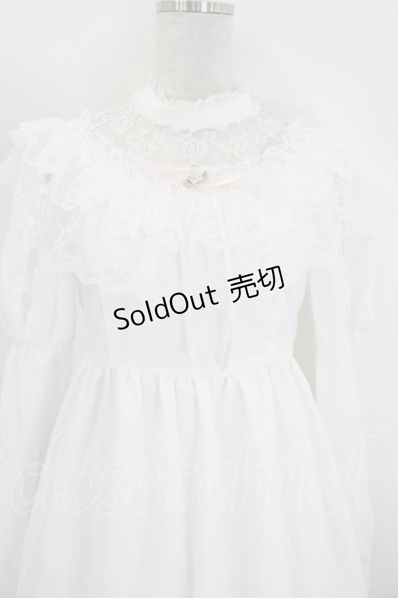 画像5: Fiorforte / lace ribbon vintage dress  白 I-26-07-26-076-LO-OP-TE-ZI (5)