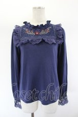 画像1: axes femme / ガーベラ＆オータムローズプルオーバー  ネイビー I-26-07-26-012-AX-TO-TE-ZI (1)