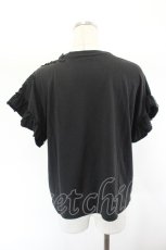画像2: axes femme / 立体花モチーフレースＴシャツ  黒 I-26-07-26-013-AX-TO-TE-ZI (2)