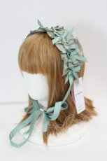 画像1: Chalmiere / フリルヘッドドレス  グリーン I-26-07-26-125-AX-AC-SA-ZI (1)