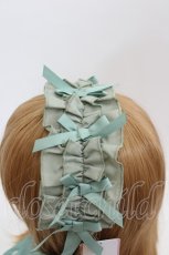 画像4: Chalmiere / フリルヘッドドレス  グリーン I-26-07-26-125-AX-AC-SA-ZI (4)