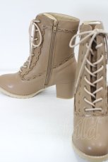 画像3: axes femme / スカラップレースアップブーツ L ブラウン I-26-07-26-129-AX-SH-SA-ZI (3)