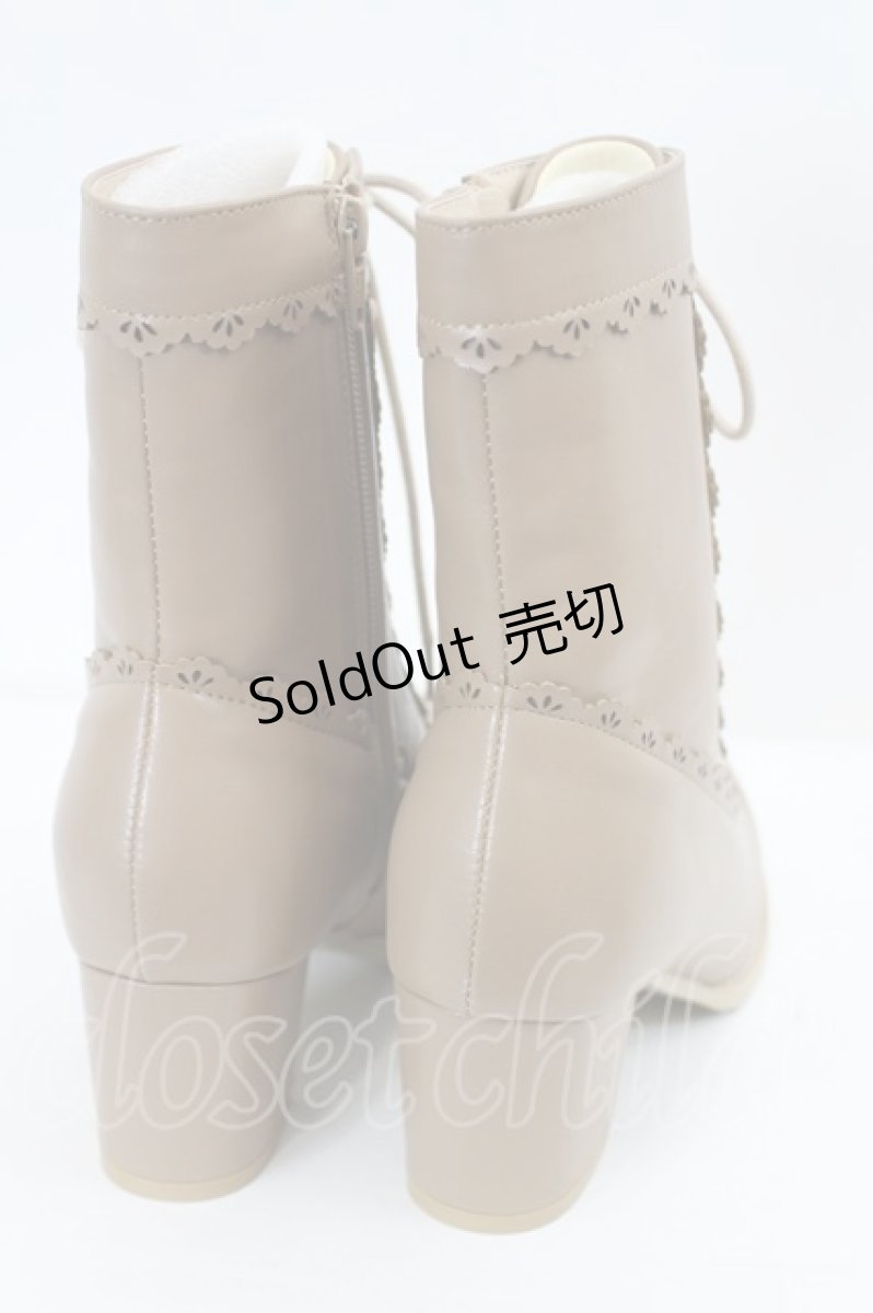 画像4: axes femme / スカラップレースアップブーツ L ブラウン I-26-07-26-129-AX-SH-SA-ZI (4)