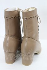 画像4: axes femme / スカラップレースアップブーツ L ブラウン I-26-07-26-129-AX-SH-SA-ZI (4)