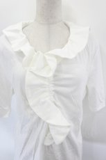 画像4: INGEBORG / フリル襟半袖カットソー  白 I-26-07-27-022-LO-TO-SA-ZI (4)