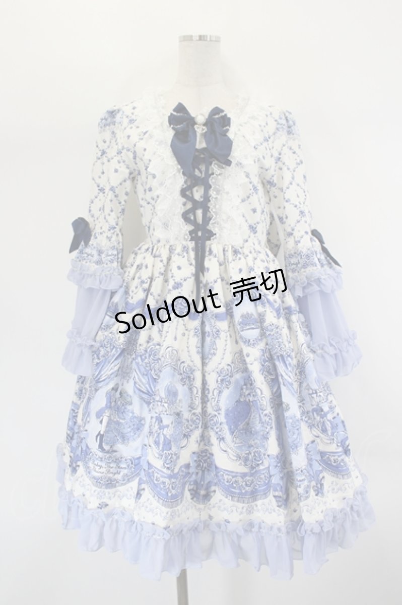 画像1: BABY,THE STARS SHINE BRIGHT / Cinderella〜きらめく魔法の舞踏会〜柄ワンピース  白 I-26-07-27-037-BA-OP-SA-ZI (1)