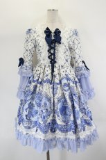 画像1: BABY,THE STARS SHINE BRIGHT / Cinderella〜きらめく魔法の舞踏会〜柄ワンピース  白 I-26-07-27-037-BA-OP-SA-ZI (1)