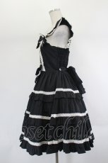 画像2: Angelic Pretty / ラブリーティアードジャンパースカート  黒Ｘ白 I-26-07-27-040-AP-OP-SA-ZI (2)