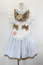 画像1: Angel’s Heart / ハートストライプワンピースセット  サックスＸ白 I-26-07-27-041-LO-OP-SA-ZI (1)