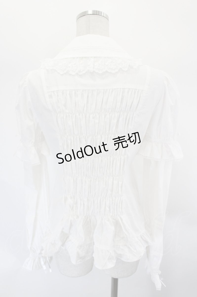画像2: Angelic Pretty / シンプルピンタック付け袖ブラウス  白 I-26-07-27-005-AP-BL-SA-ZI (2)