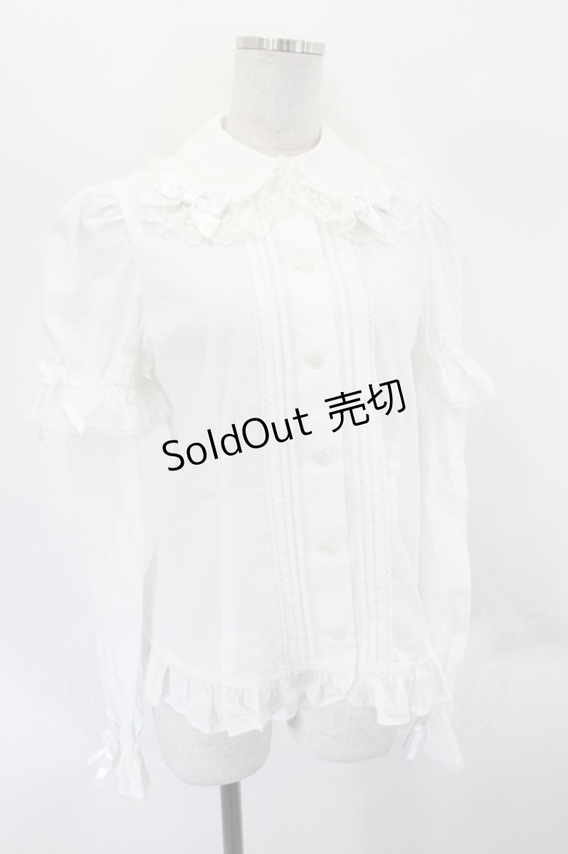 画像3: Angelic Pretty / シンプルピンタック付け袖ブラウス  白 I-26-07-27-005-AP-BL-SA-ZI (3)