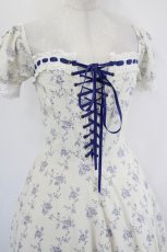 画像5: Lace Made / 「ペトレア」コルセットドレス XS アイボリーＸ紺 I-26-07-27-044-LO-OP-SA-ZI (5)