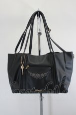 画像1: axes femme / 薔薇刺繍多機能ビッグトート  黒 I-26-07-27-058-AX-BG-SA-ZI (1)