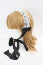 画像1: Chalmiere / シュエットヘッドドレス  黒Ｘ白 I-26-07-27-080-AX-ZA-SA-ZI (1)