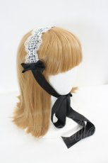 画像2: Chalmiere / シュエットヘッドドレス  黒Ｘ白 I-26-07-27-080-AX-ZA-SA-ZI (2)