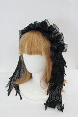 画像1: MAJOH(MR corset) / ANGEL WING HEAD DRESS  黒 I-26-07-27-082-LO-AC-SA-ZI (1)