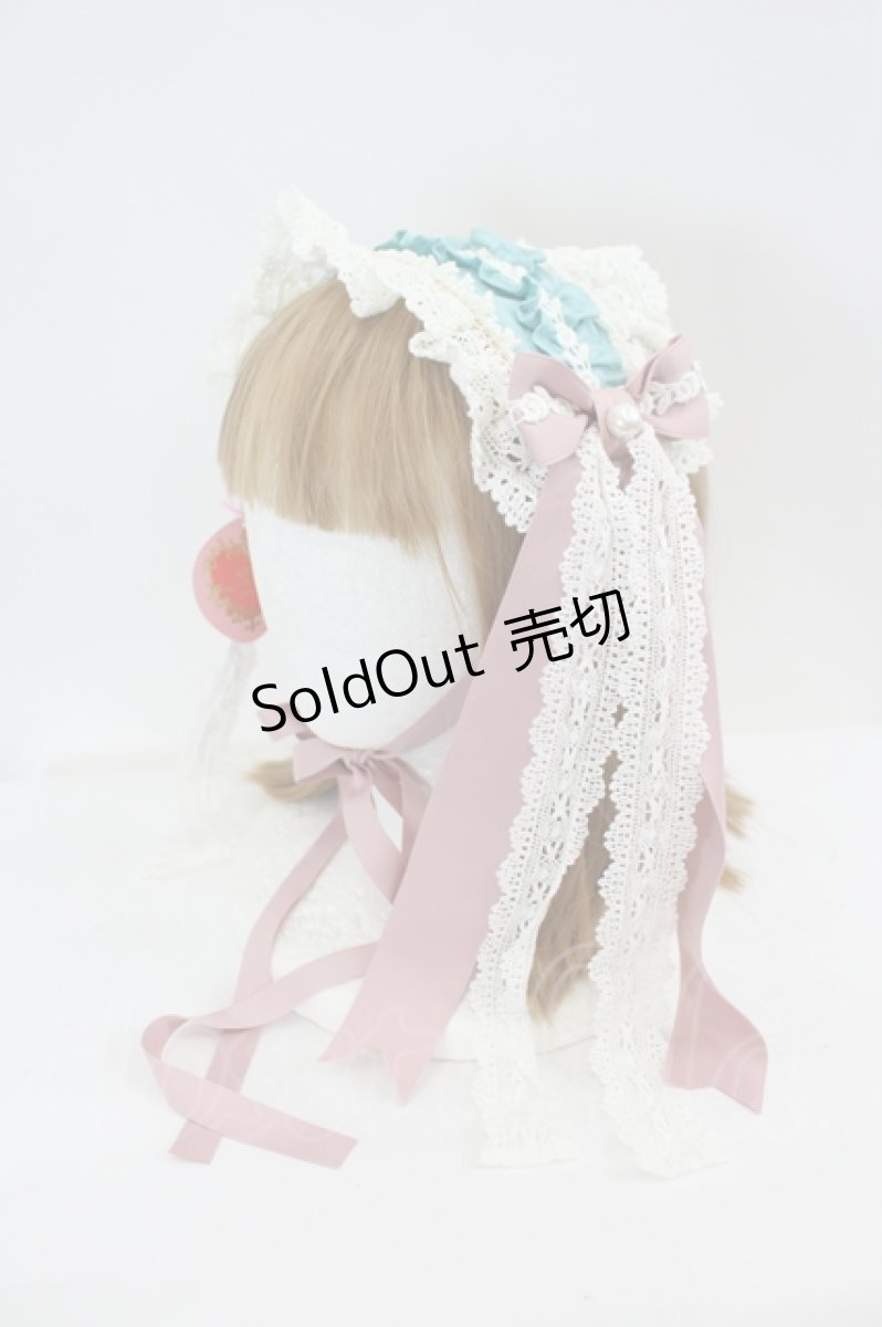 画像1: BABY,THE STARS SHINE BRIGHT / Elegant Rococoヘッドドレス  サックスＸピンク I-26-07-27-083-BA-AC-SA-ZI (1)