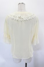 画像2: BABY,THE STARS SHINE BRIGHT / シフォン５分袖ブラウス  生成り I-26-07-27-010-BA-BL-SA-ZI (2)