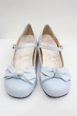 画像1: LOLITAその他(お買取対象外) / リボンストラップパンプス 約24.5CM サックス I-26-07-27-123-LO-SH-SA-ZI (1)