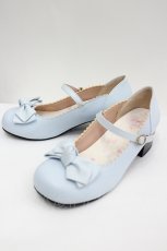 画像3: LOLITAその他(お買取対象外) / リボンストラップパンプス 約24.5CM サックス I-26-07-27-123-LO-SH-SA-ZI (3)