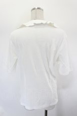 画像2: INGEBORG / フリル襟半袖カットソー  白 I-26-07-27-022-LO-TO-SA-ZI (2)