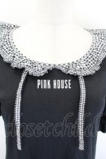 画像3: PINK HOUSE / misako×erinko フリル衿付きカットソーワンピース  ブラック I-26-07-30-040-LO-OP-SA-ZI (3)