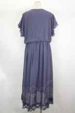画像2: axes femme / レース切り替えシフォンワンピース M ブルー I-26-07-30-075-AX-TO-SA-ZI (2)