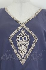 画像3: axes femme / レース切り替えシフォンワンピース M ブルー I-26-07-30-075-AX-TO-SA-ZI (3)