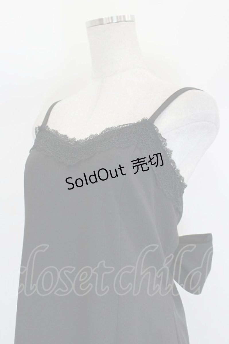 画像3: axes femme POETIQUE / バックリボンキャミワンピ  黒 I-26-07-30-076-AX-OP-SA-ZI (3)