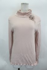 画像1: PINK HOUSE / コサージュ付きハイネックトップス M ピンク I-26-07-30-008-LO-TO-SA-ZI (1)